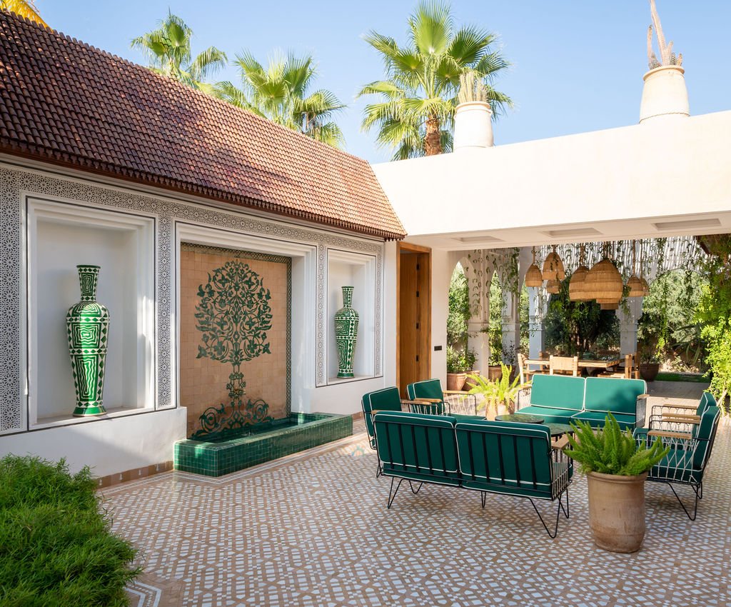 Patio andalou végétalisé de Dar Al Bahja