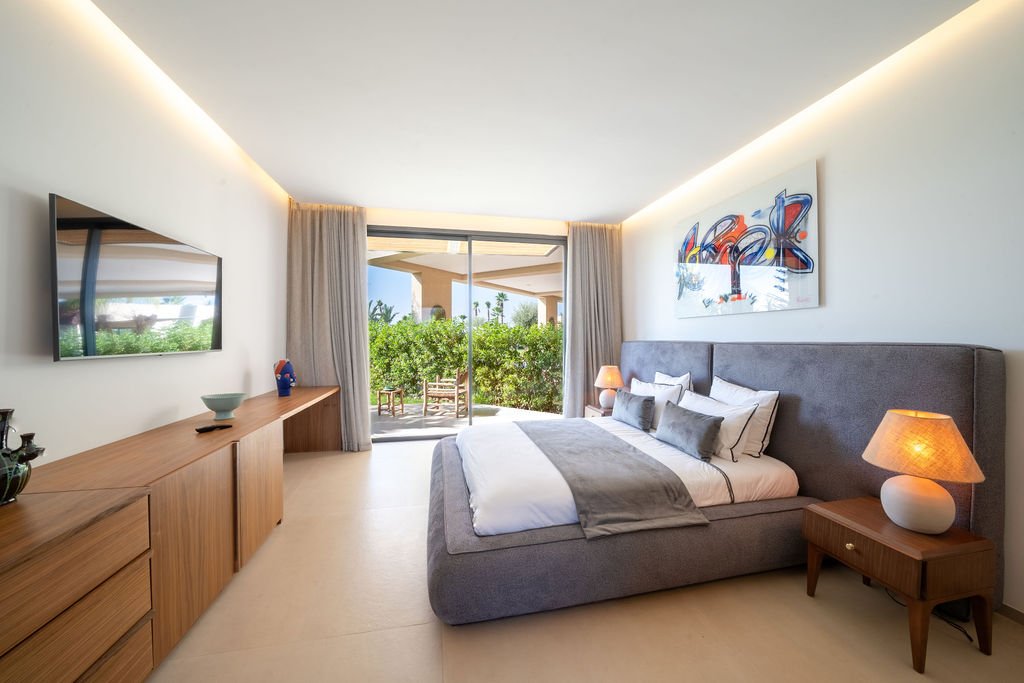 Suite de la villa Dar Al Bahja, literie haut de gamme