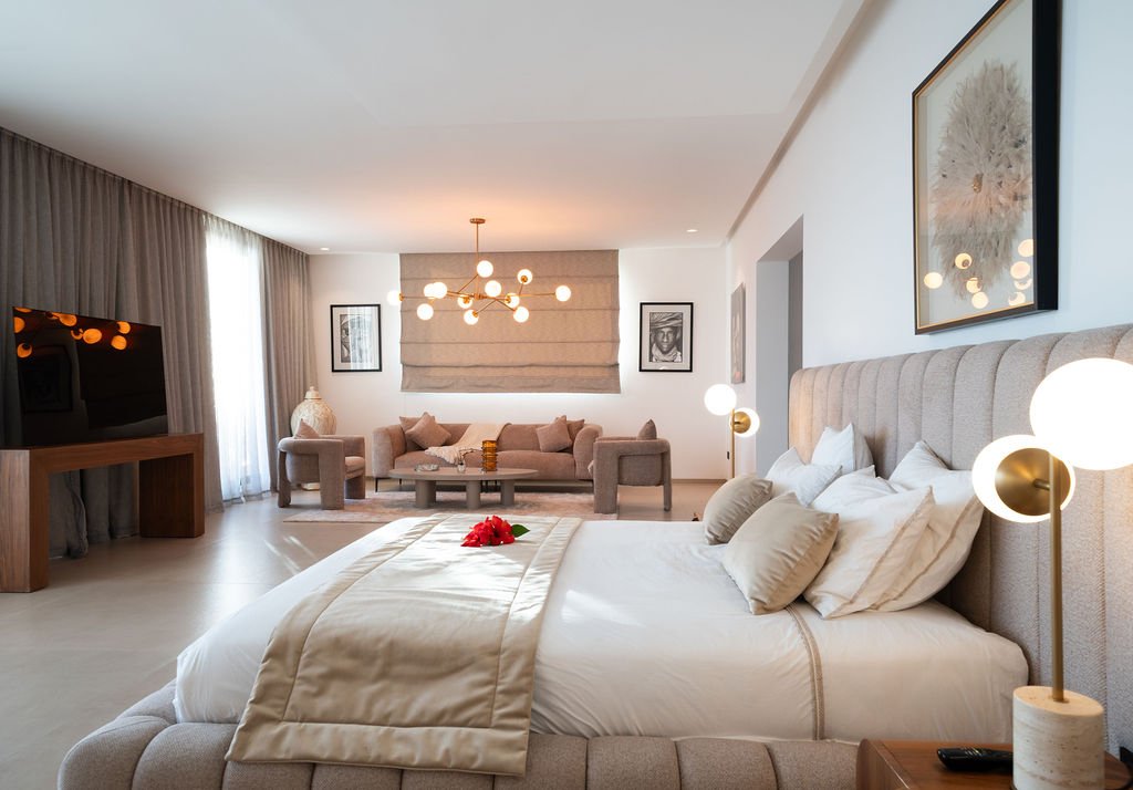 Suite de la villa Dar Al Bahja, literie haut de gamme